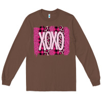 Chestnut Love Xoxo Brushstrokes Valentines Long Sleeve Tee - Bettercallsaul