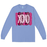 Colony Blue Love Xoxo Brushstrokes Valentines Long Sleeve Tee - Bettercallsaul