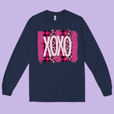 Love Xoxo Brushstrokes Valentines Long Sleeve Tee Designed By Bettercallsaul