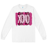 White Love Xoxo Brushstrokes Valentines Long Sleeve Tee - Bettercallsaul