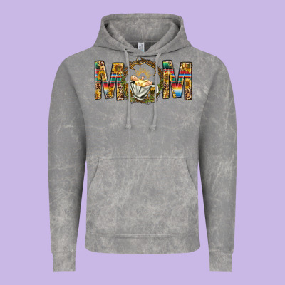 Western Mom With Baby Jesus Vintage Hoodie Designed By Bundleandbundleshop