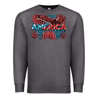 Charcoal Heather America america america america 4th of july Premium Sweatshirt - FaDigitalArtStudio