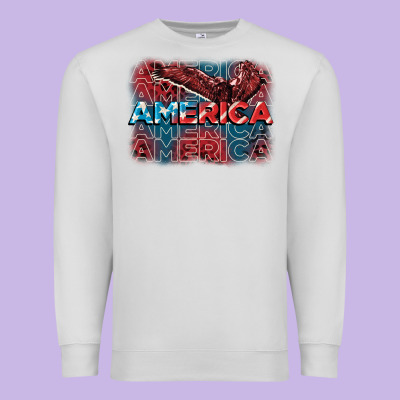 America America America America 4th Of July Premium Sweatshirt Designed By Fadigitalartstudio