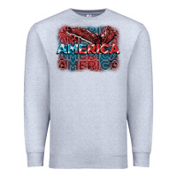 Heather Grey America america america america 4th of july Premium Sweatshirt - FaDigitalArtStudio