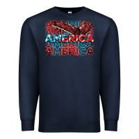 Navy America america america america 4th of july Premium Sweatshirt - FaDigitalArtStudio