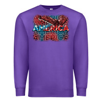Purple America america america america 4th of july Premium Sweatshirt - FaDigitalArtStudio