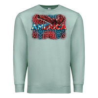 Seafoam America america america america 4th of july Premium Sweatshirt - FaDigitalArtStudio