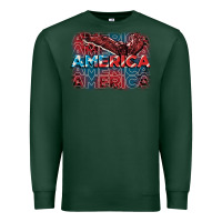 Sports Green America america america america 4th of july Premium Sweatshirt - FaDigitalArtStudio