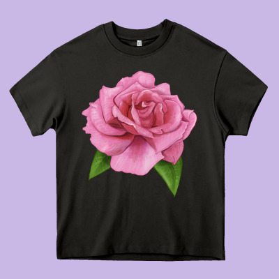 Perfume Delight Rose Heavy Core Tee Designed By Lillyallendesigns