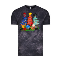 Cloud Black Christmas With Ice Hockey Trees Vintage Tee - BundleAndBundleShop
