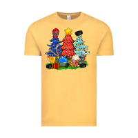 Vintage Mustard Christmas With Ice Hockey Trees Vintage Tee - BundleAndBundleShop