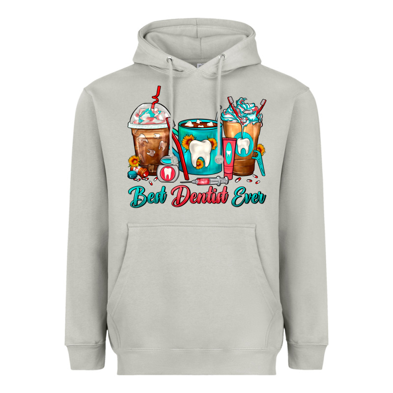 Best Dentist Ever Dentist Coffee Cups Heavyweight Hoodie by FaDigitalArtStudio | Teevron