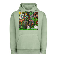 Pigment Oil Green easter Urban Hoodie - CowhideDigitalArt