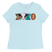 Baby Blue xoxo valentines day baby cow Ladies Tee - Jasminsmagicworld