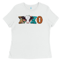 White xoxo valentines day baby cow Ladies Tee - Jasminsmagicworld
