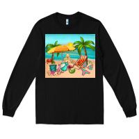 Black summer Long Sleeve Tee - RanaPortraitStore