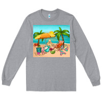 Heather Grey summer Long Sleeve Tee - RanaPortraitStore