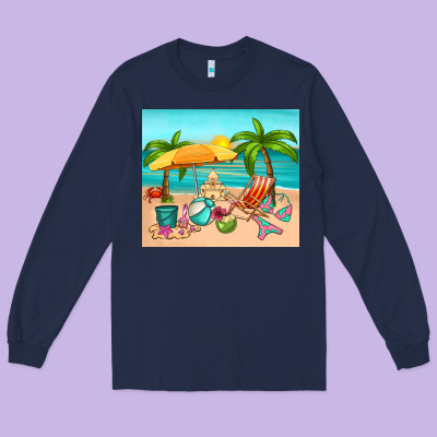 Summer Long Sleeve Tee Designed By Ranaportraitstore