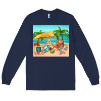 Navy summer Long Sleeve Tee - RanaPortraitStore