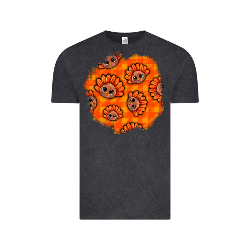 Thanksgiving Turkey With Tartan Patch Vintage Tee by BundleAndBundleShop | Teevron