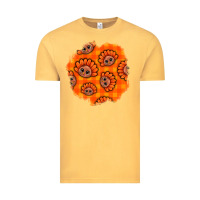 Vintage Mustard Thanksgiving Turkey With Tartan Patch Vintage Tee - BundleAndBundleShop