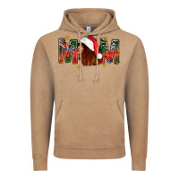 Vintage Coffee Western Mom With Woman In Santa Hat Vintage Hoodie - BundleAndBundleShop