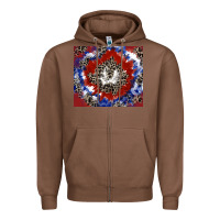 Chestnut patriotic tie dye Zipper Hoodie - CowGirlArtShop