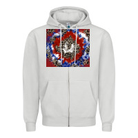 Dove Grey patriotic tie dye Zipper Hoodie - CowGirlArtShop