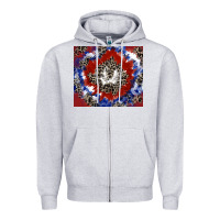 Heather Grey patriotic tie dye Zipper Hoodie - CowGirlArtShop