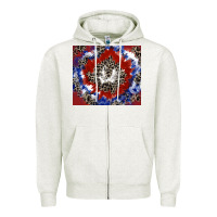 Oatmeal Heather patriotic tie dye Zipper Hoodie - CowGirlArtShop