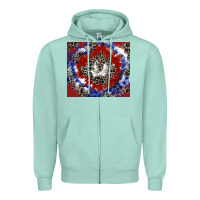 Seafoam patriotic tie dye Zipper Hoodie - CowGirlArtShop