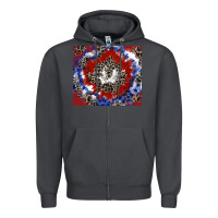 Smoke patriotic tie dye Zipper Hoodie - CowGirlArtShop