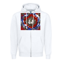 White patriotic tie dye Zipper Hoodie - CowGirlArtShop