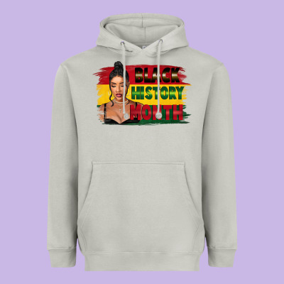 Black History Month Black Girl Heavyweight Hoodie Designed By Fadigitalartstudio