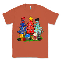 Copper Christmas With Ice Hockey Trees Classic Tee - BundleAndBundleShop