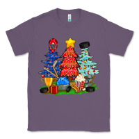 Lavender Christmas With Ice Hockey Trees Classic Tee - BundleAndBundleShop