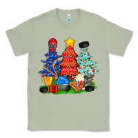 Matcha Christmas With Ice Hockey Trees Classic Tee - BundleAndBundleShop