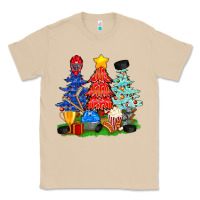 Mushroom Christmas With Ice Hockey Trees Classic Tee - BundleAndBundleShop
