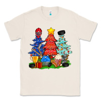 Natural Christmas With Ice Hockey Trees Classic Tee - BundleAndBundleShop