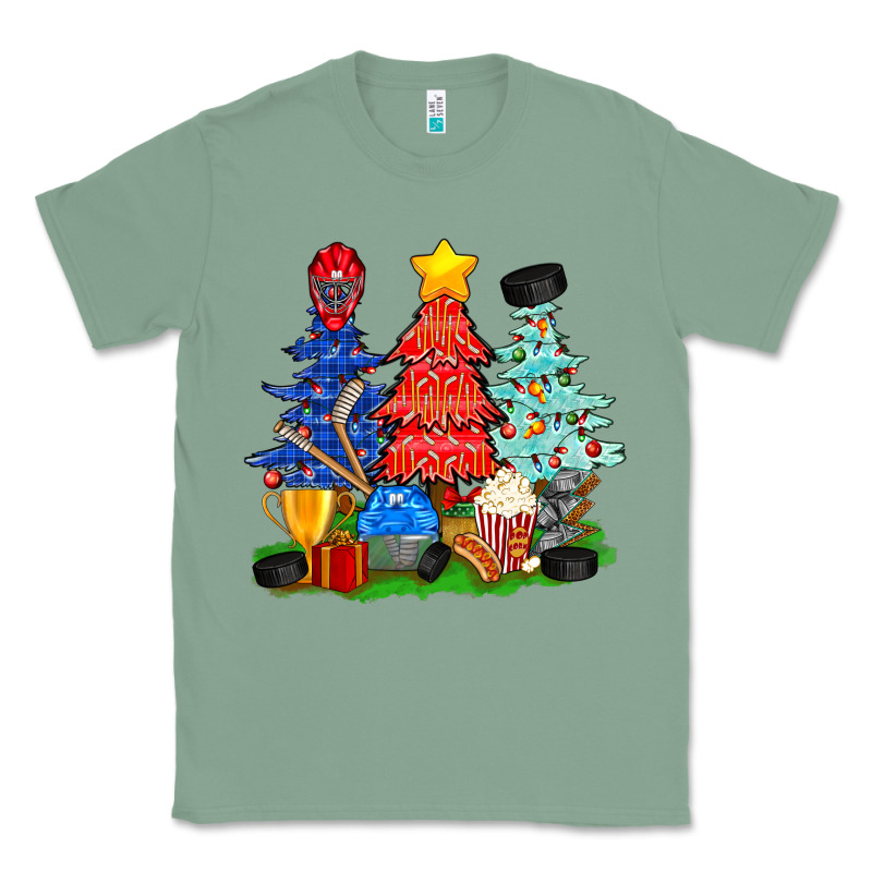 Christmas With Ice Hockey Trees Classic Tee by BundleAndBundleShop | Teevron
