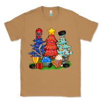 Toasted Coconut Christmas With Ice Hockey Trees Classic Tee - BundleAndBundleShop