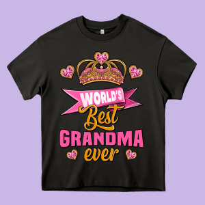 World's Best Grandma Ever Heavy Core Tee Designed By Jasminsmagicworld