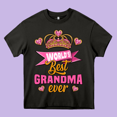 World's Best Grandma Ever Heavy Core Tee Designed By Jasminsmagicworld