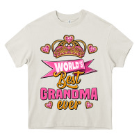 Cream world's best grandma ever Heavy Core Tee - Jasminsmagicworld