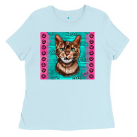 Baby Blue Western Bengal Cat Ladies Tee - LillyAllenDesigns