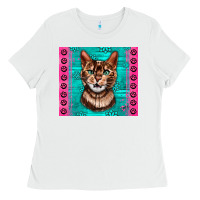 White Western Bengal Cat Ladies Tee - LillyAllenDesigns