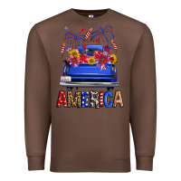 Chestnut Western Fourth Of July America Truck Premium Sweatshirt - FaDigitalArtStudio