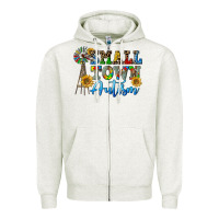 Oatmeal Heather small town autism Zipper Hoodie - CowGirlArtShop