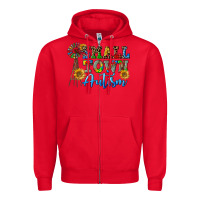 Red small town autism Zipper Hoodie - CowGirlArtShop