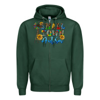Sports Green small town autism Zipper Hoodie - CowGirlArtShop